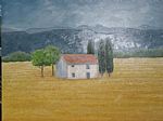house in cornfield by Artist Jane Townsend